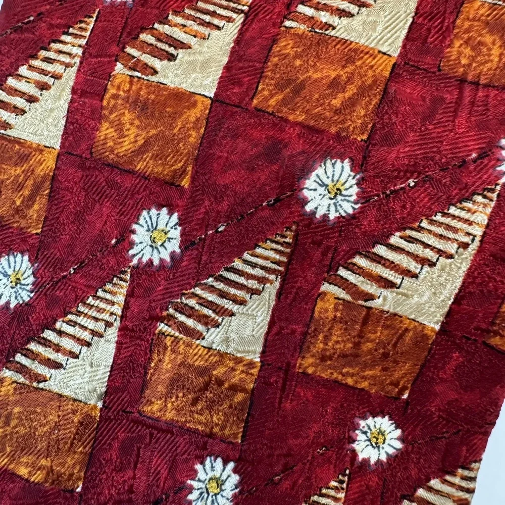 Ermenegildo Zegna-[Disegno Esclusivo]-100% Silk Tie‎ Daisy Orange Red